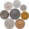 Купить Румыния набор из 8 монет 5, 10, 15, 25, 50 банов (bani) и 1, 20 леев (lei) 1942-2009