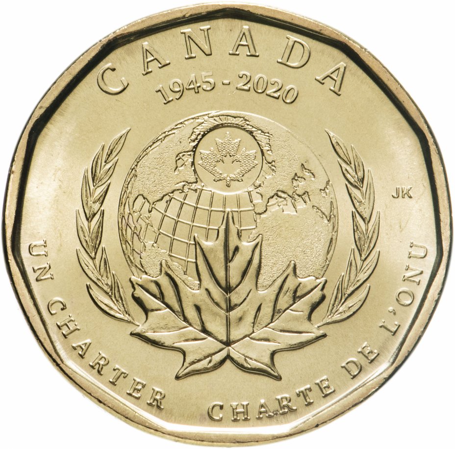 купить Канада  1 доллар 2020 "75 лет ООН"