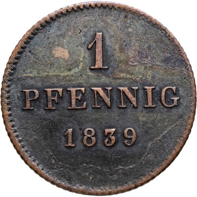 купить Бавария 1 пфенниг 1839