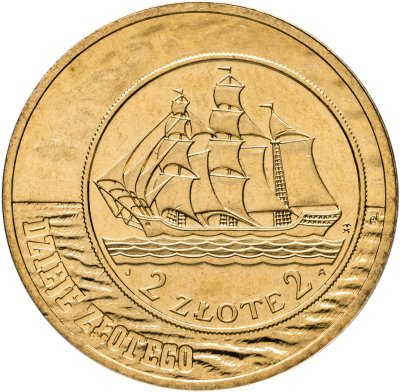 купить Польша 2 злотых (zlote) 2005 "История польского злотого - парусное судно на 2 злотых 1936 года"