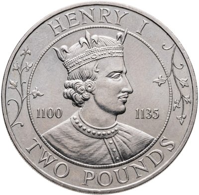 купить Гернси 2 фунта 1989 "Короли Англии - Генрих I Боклерк"