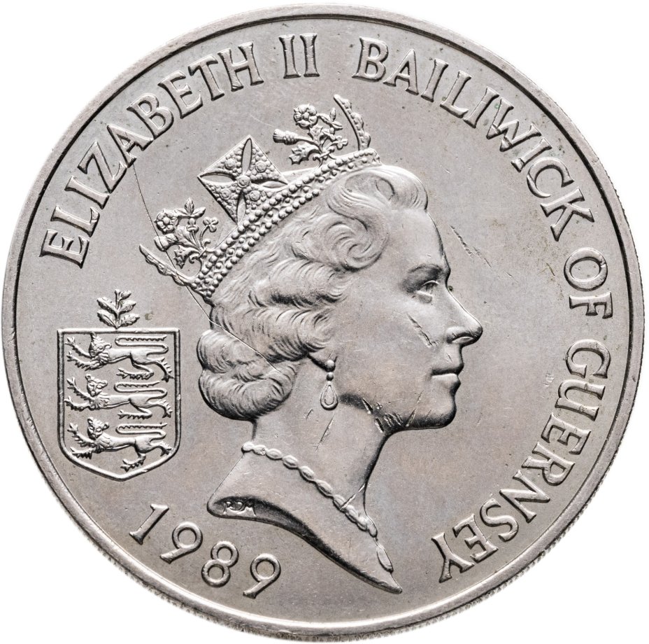 купить Гернси 2 фунта 1989 "Короли Англии - Генрих I Боклерк"