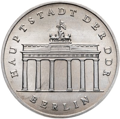 купить Германия (ГДР) 5 марок 1987 "Бранденбургские Ворота в Берлине"