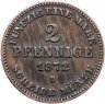 Купить Германская империя, Мекленбург-Стрелиц 2 пфеннига  1872