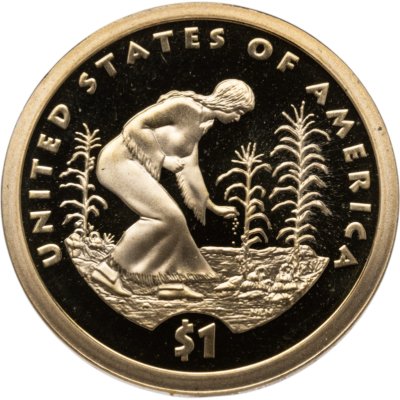 купить США 1 доллар (dollar) 2009 S Proof "Распространение кукурузы, фасоли и тыквы - Сакагавея Индианка"
