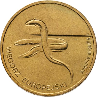 купить Польша 2 злотых 2003 "Речной угорь"