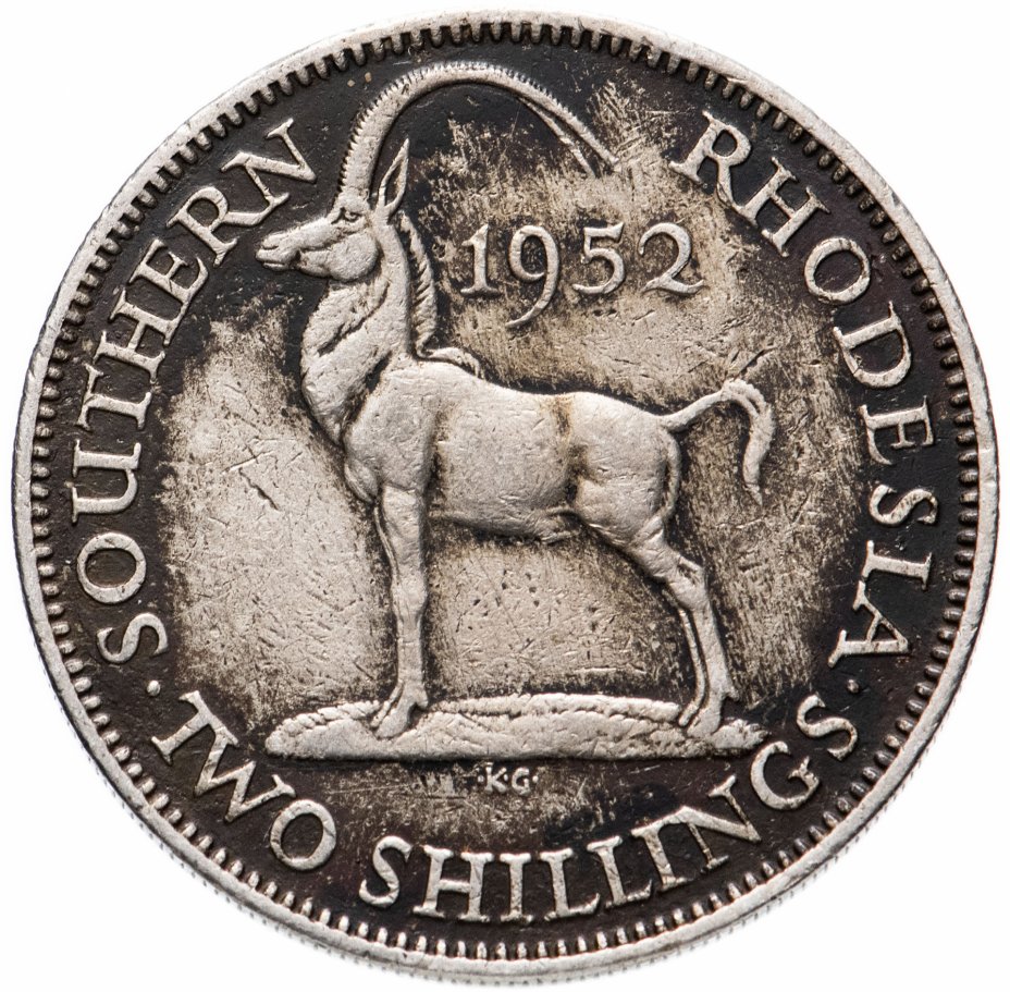 купить Южная Родезия 2 шиллинга (shillings) 1952