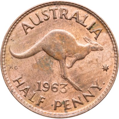 купить Австралия 1/2 пенни (penny) 1963