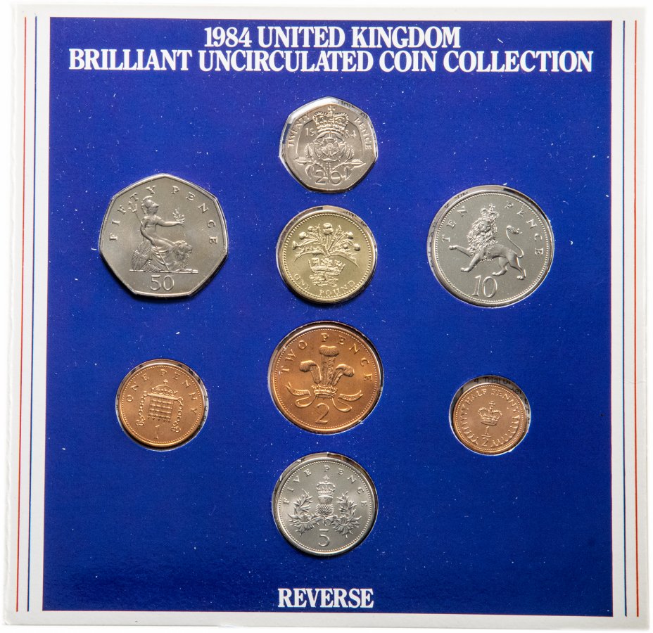 купить Великобритания годовой набор из 8 монет 1984 в буклете