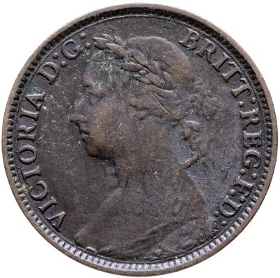 купить Великобритания 1 фартинг (farthing) 1881 H