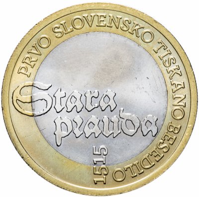 Купить Словения 3 euro (евро) 2015 "500-летие первого словенского печатного текста"