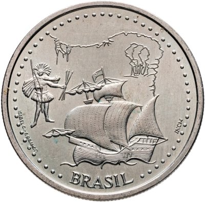 купить Португалия 200 эскудо (escudos) 1999 "500 лет с момента открытия Бразилии"
