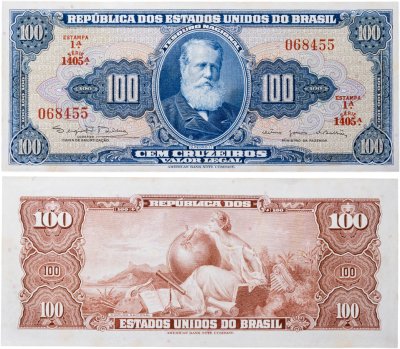 купить Бразилия 100 крузейро 1961-1964