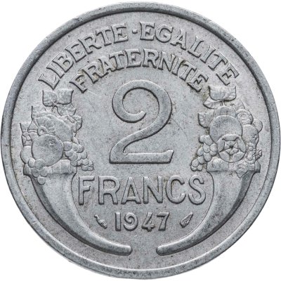 купить Франция 2 франка (francs) 1947 без отметки монетного двора