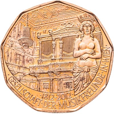 купить Австрия 5 евро 2012 "200 лет Сообществу любителей музыки"
