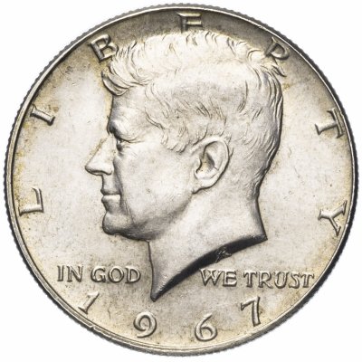 купить США 50 центов (1/2 доллара, half dollar) 1967