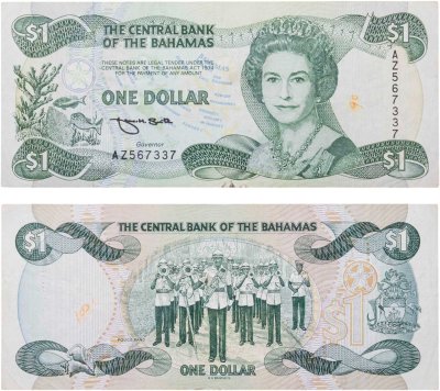 купить Багамские острова 1 доллар 1974 (1984) (Pick 43a)