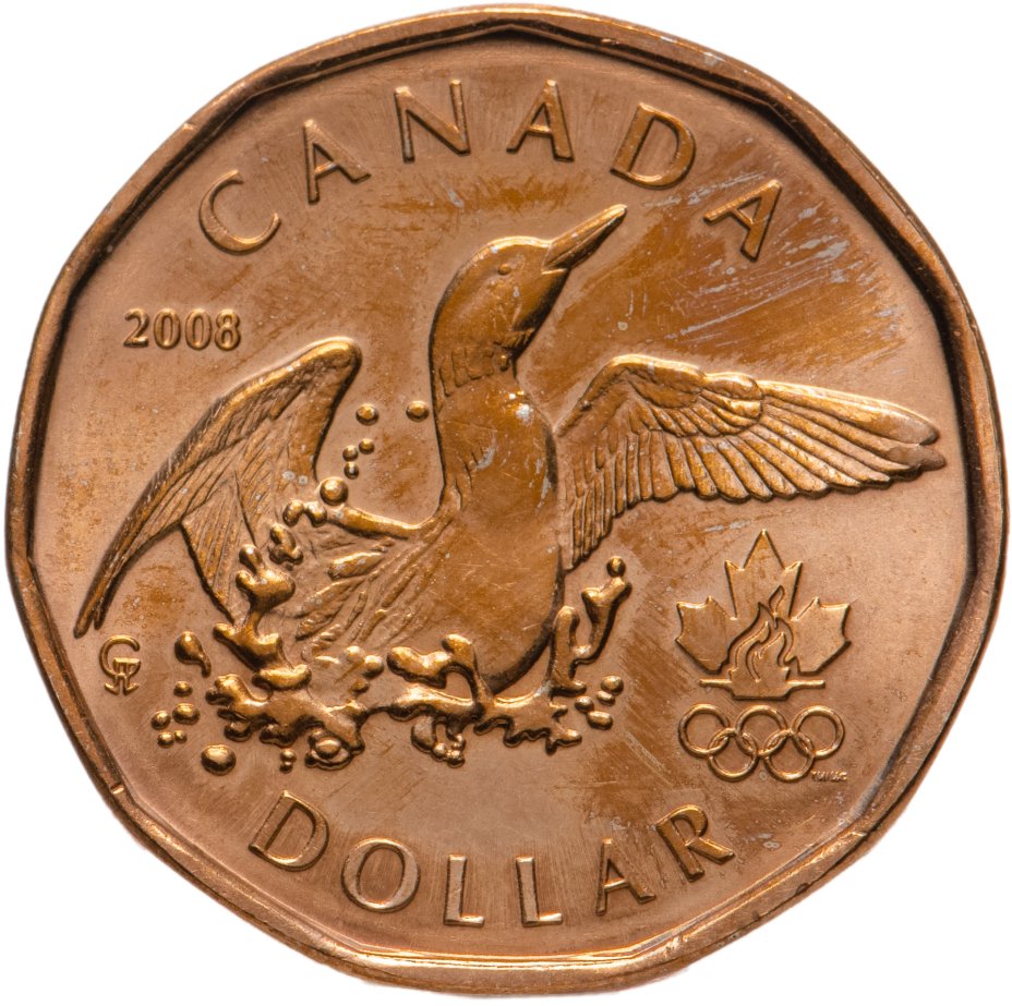 1 доллар 2008. Канадские утки на монетах. Монета евро утка Канада. Олимпийская утка.