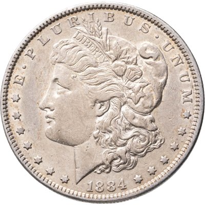 купить США 1 доллар (dollar) 1884 "Доллар Моргана", без отметки монетного двора