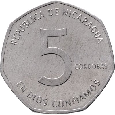 купить Никарагуа 5 кордоб (cordobas) 1984