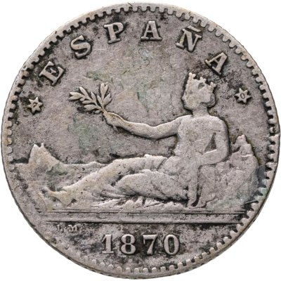купить Испания 50 сентимо (centimos) 1870