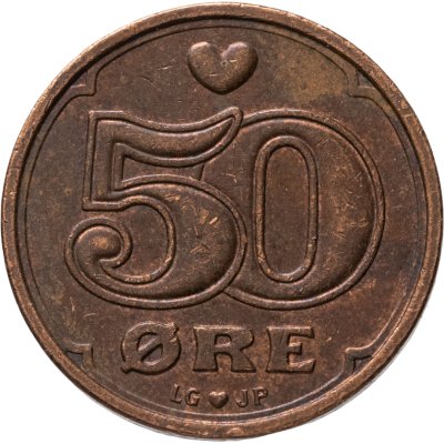 купить Дания 50 эре (ore) 1994