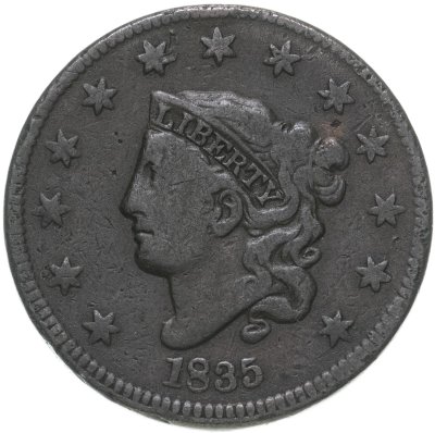 купить США 1 цент 1835-1838, СЛУЧАЙНЫЙ ГОД