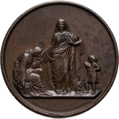 купить Франция медаль "Дань благодарности. Сбор пожертвований для бедных"