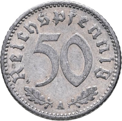 купить Германия, Третий рейх 50 рейхспфеннигов 1935, знак монетного двора "A" — Берлин