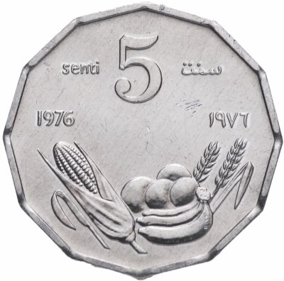 купить Сомали 5 центов 1976