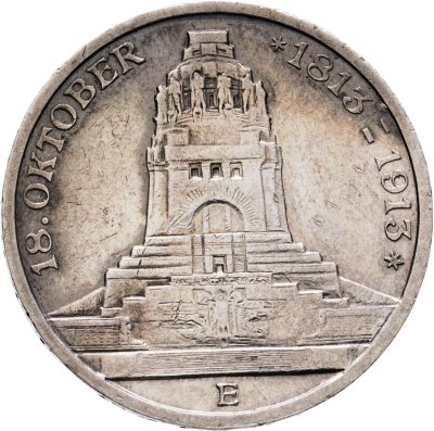 купить Германская империя, Саксония 3 марки (mark) 1913 "100 лет битвы при Лейпциге (битве народов)"