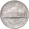 Купить США 5 центов (cents) 1945 P Jefferson Nickel (Джефферсон) знак монетного двора "P" - Филадельфия