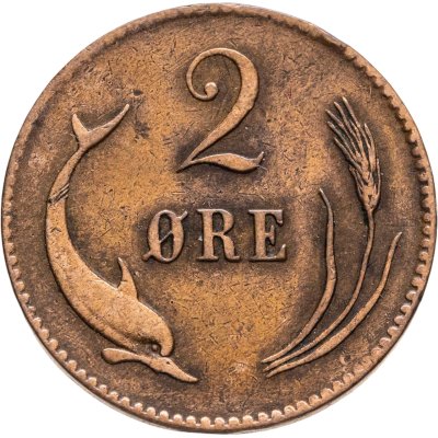 купить Дания 2 эре (ore) 1874