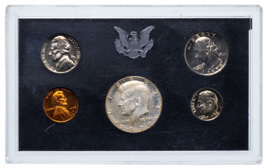 купить США Годовой набор монет 1970 (5 монет в футляре)