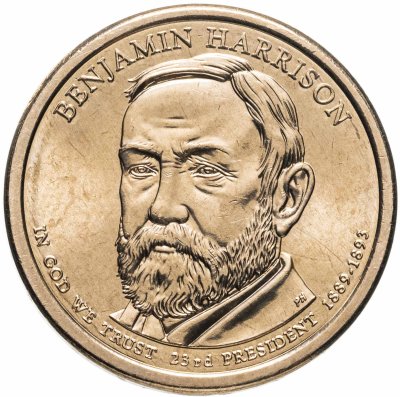 купить США 1 доллар (dollar) 2012 Р Президент США - Бенджамин Гаррисон (1889–1893) знак монетного двора: "Р" - Филадельфия