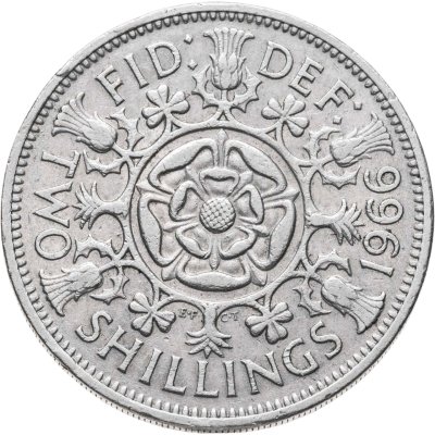 купить Великобритания 2 шиллинга (флорин, shillings) 1966