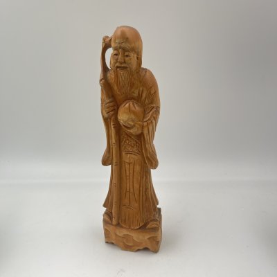 купить Статуэтка "Шоу-син" (божество долголетия), дерево, резьба, Азия, 1950-1970 гг.