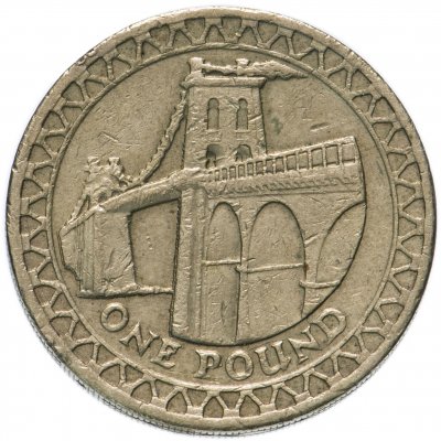 купить Великобритания 1 фунт (pound) 2005 Висячий мост через Менай