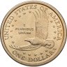 Купить США 1 доллар (dollar) 2002 D Sacagawea dollar (Сакагавея доллар - парящий орёл) знак монетного двора "D" - Денвер