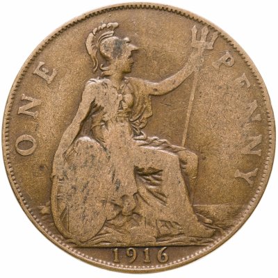 Купить Великобритания 1 пенни (penny) 1916
