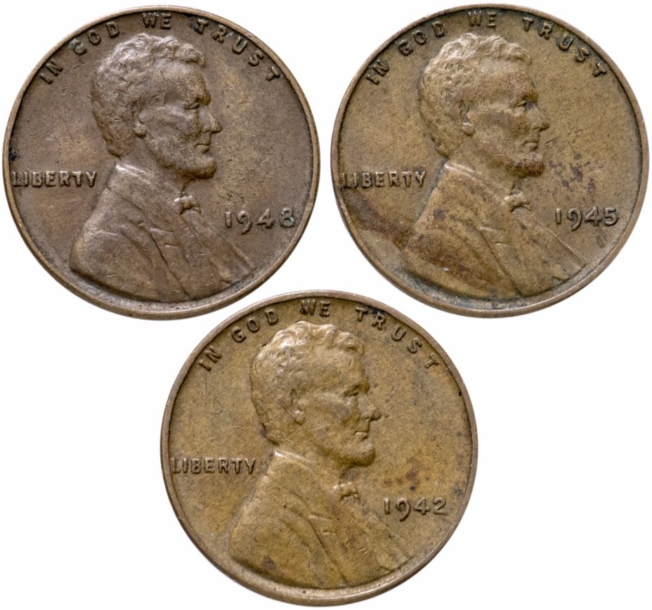 купить США набор из 3-х монет 1942-1948