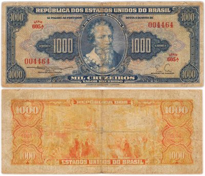 купить Бразилия 1000 крузейро 1967