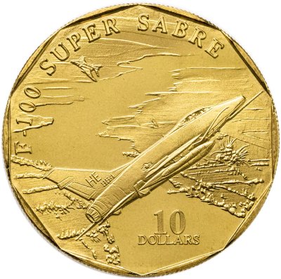 купить Маршалловы острова 10 долларов 1995 «Самолет F-100 SUPER SABRE»