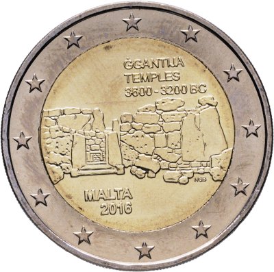 купить Мальта 2 евро (euro) 2016 "Доисторические города Мальты - Джгантия"