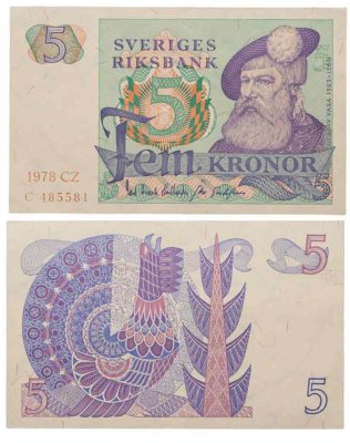 купить Швеция 5 крон 1978 года (Pick 51d)