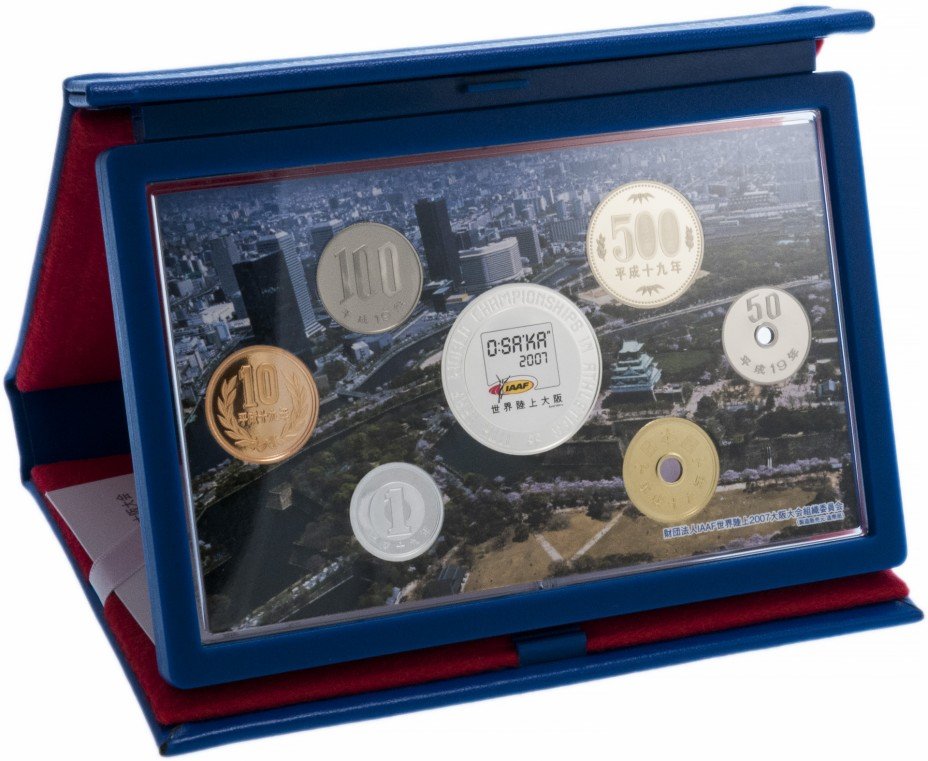 купить Япония набор монет 2007 Proof (6 монет) "11 чемпионат мира по легкой атлетике"