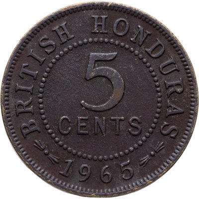 купить Британский Гондурас 5 центов (cents) 1965