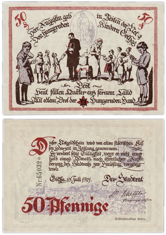 купить Германия (Тюрингия: Гота) 50 пфеннигов 1921 (456.6a/B1)