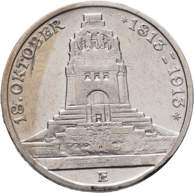 купить Германская империя, Саксония 3 марки (mark) 1913 "100 лет битвы при Лейпциге (битве народов)"