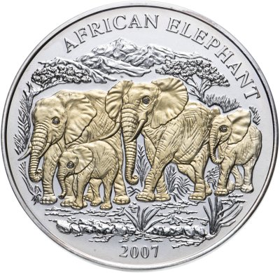 купить Руанда 1000 франков 2007 UNC "Африканские слоны"